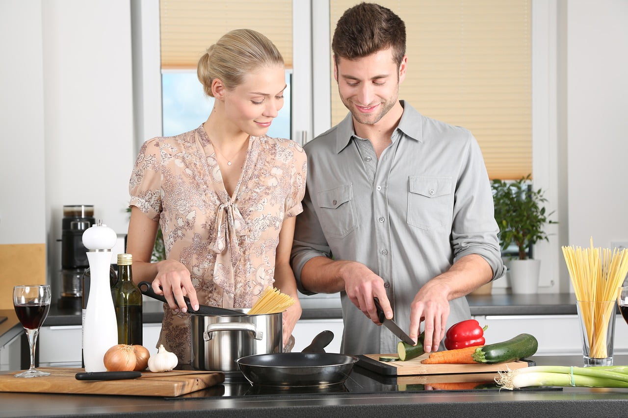 couple bonding activities - cooking couple